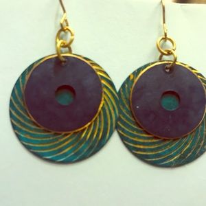 💘Never-worn blue on blue earrings. 💙